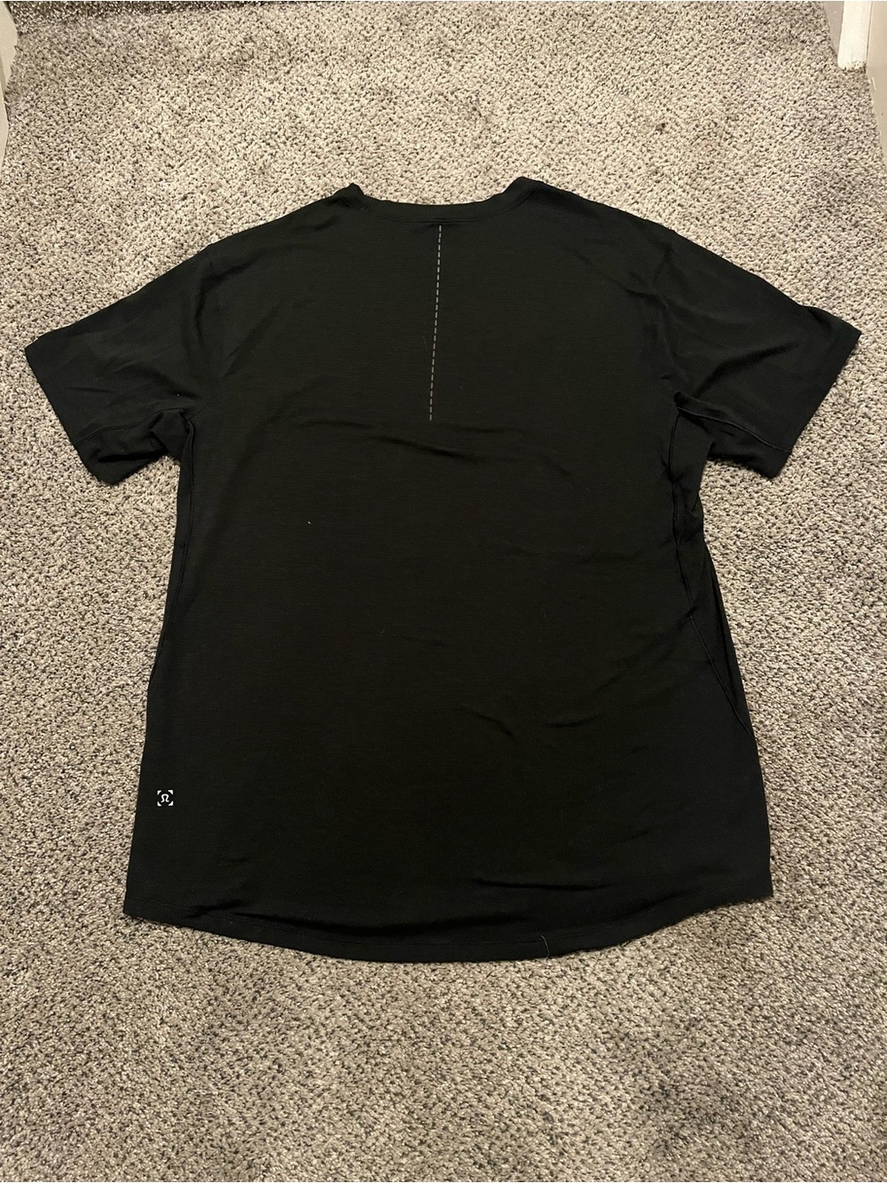 Lululemon Run Out Short Sleeve Black Shirt Reflective (see measurements)